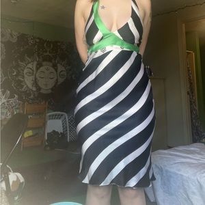 Poleci satin halter dress